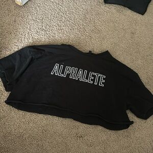 Alphalete black crop top size small
